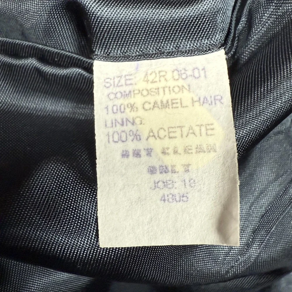 Jos A Bank Jacket Mens 42R Navy Camel Hair‎ Sport Coat Blazer Two Button